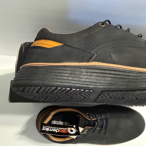 🆕 🖤 Akademiks Men’s Black & Tan Casual Oxford Shoes Size 13 — Modern Comfort - Picture 15 of 16